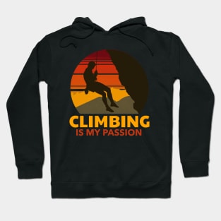 Climbing is my passion Mountain Rock Climbing Hoodie